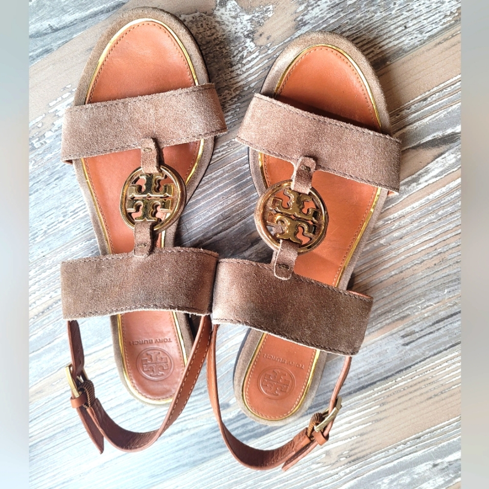 Tory Burch logo Sandals Shoes Women’s 8.5